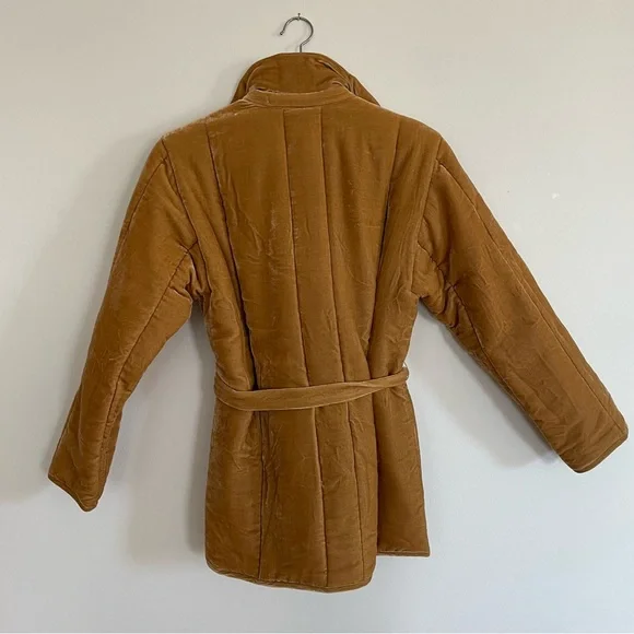 Rachel Comey Herald Gold Silk Velvet Blend Belted Coat Jacket NWT - Picture 7 of 10